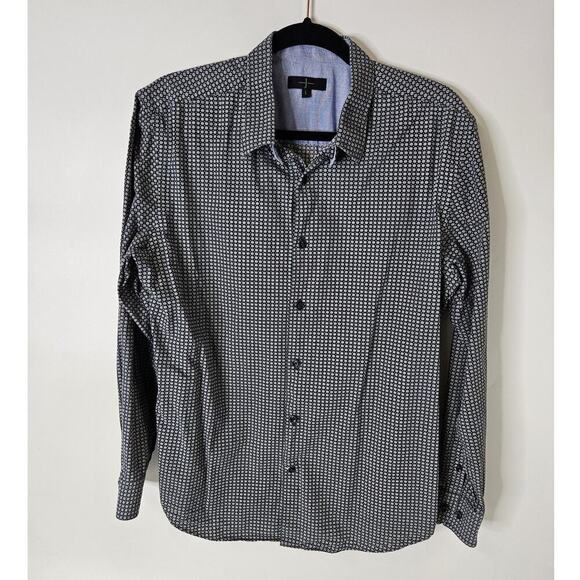Jasper Conrad Men’s Sz L Blue & Gray Plaid Long Sleeve Button Shirt - Picture 1 of 6